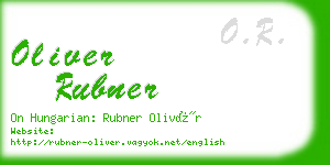 oliver rubner business card